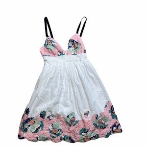 Catherine Malandrino floral lace/cotton sundress